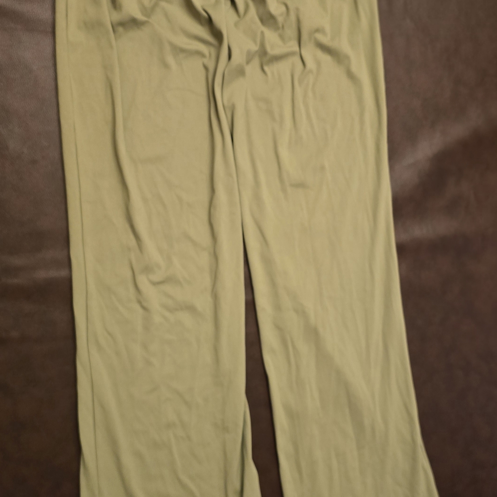 Olive Green Wide-Leg Pants Size M